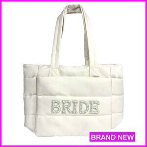 Puffer Tote Bag Lightweight Nylon Wedding Travel Beach Gym Work Shoulder Bag